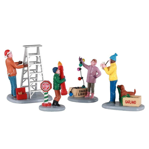 Lemax Figurines Lemax Getting Ready To Decorate, Set of 4 *Pre-Order*