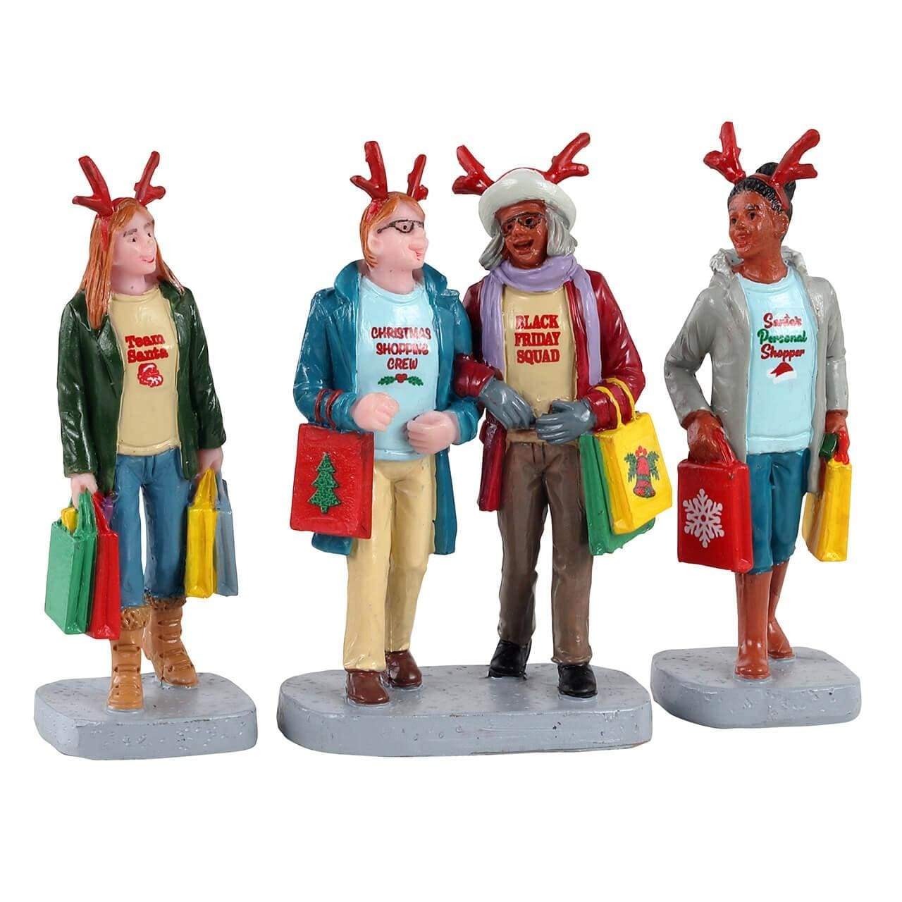 Lemax Figurines Lemax Girls Christmas Shopping Trip, Set of 3