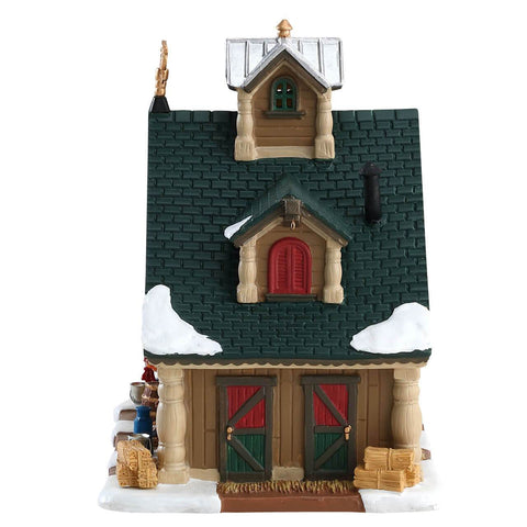 Lemax Lighted Buildings Lemax Happy Antlers Reindeer Shelter And Veterinarian, B/O