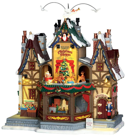 Lemax Sights and Sounds Lemax Holiday Hamlet Christmas Shoppe, Christmas Building, With 4.5V Adaptor Included (UK)