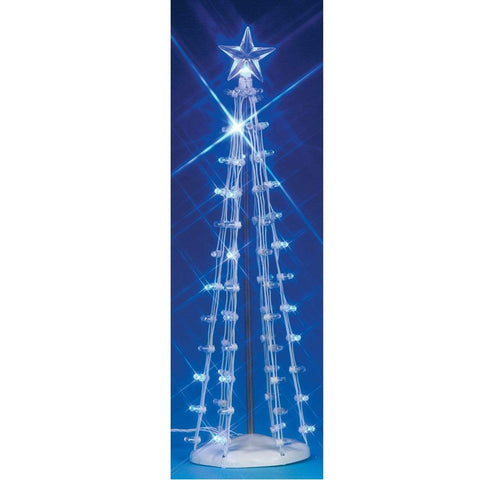 Lemax Accessory Lemax Lighted Silhouette Tree(Blue), Christmas Village Accessory, B/O(4.5V)