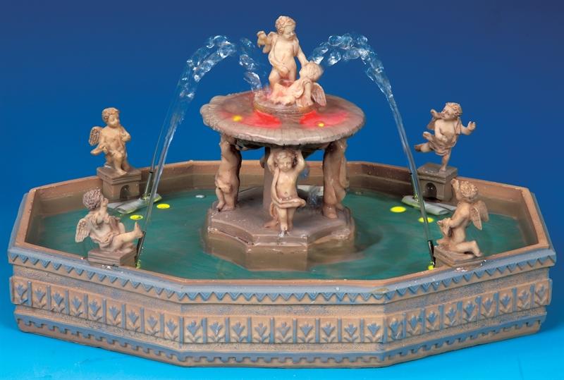 Lemax Sights and Sounds Lemax Lighted Village Square Fountain, With 4.5V Adaptor