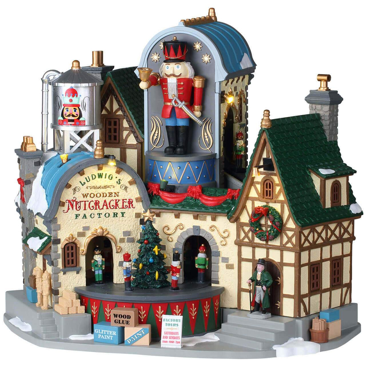Lemax Carnival-Sights & Sounds: Santa Carousel-(34682-UK), Résine