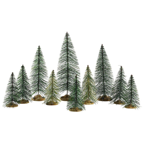 Lemax Trees Lemax Needle Pine Trees, Set of 10
