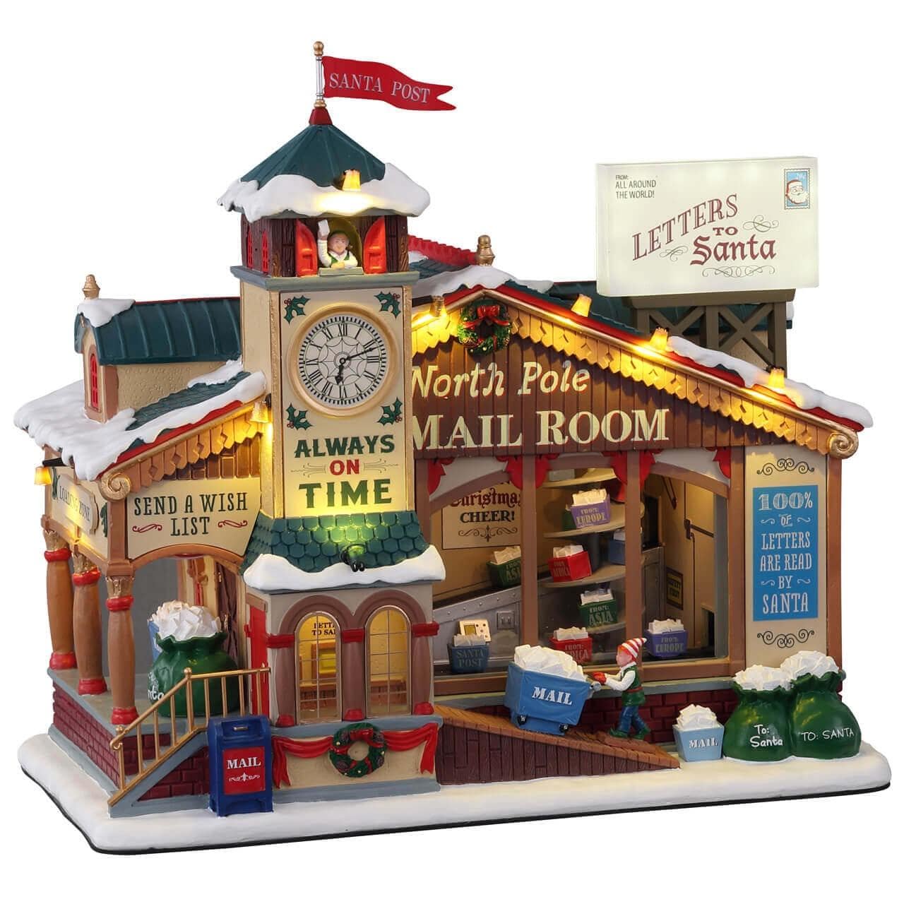 Lemax Sights and Sounds Lemax North Pole Mail Room, With 4.5V Adaptor *Pre-Order*