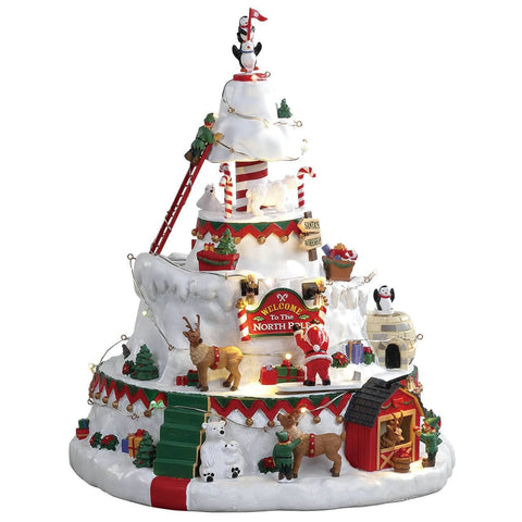 Lemax Sights and Sounds Lemax North Pole Tower, Christmas Village Accessory, With 4.5V Adaptor