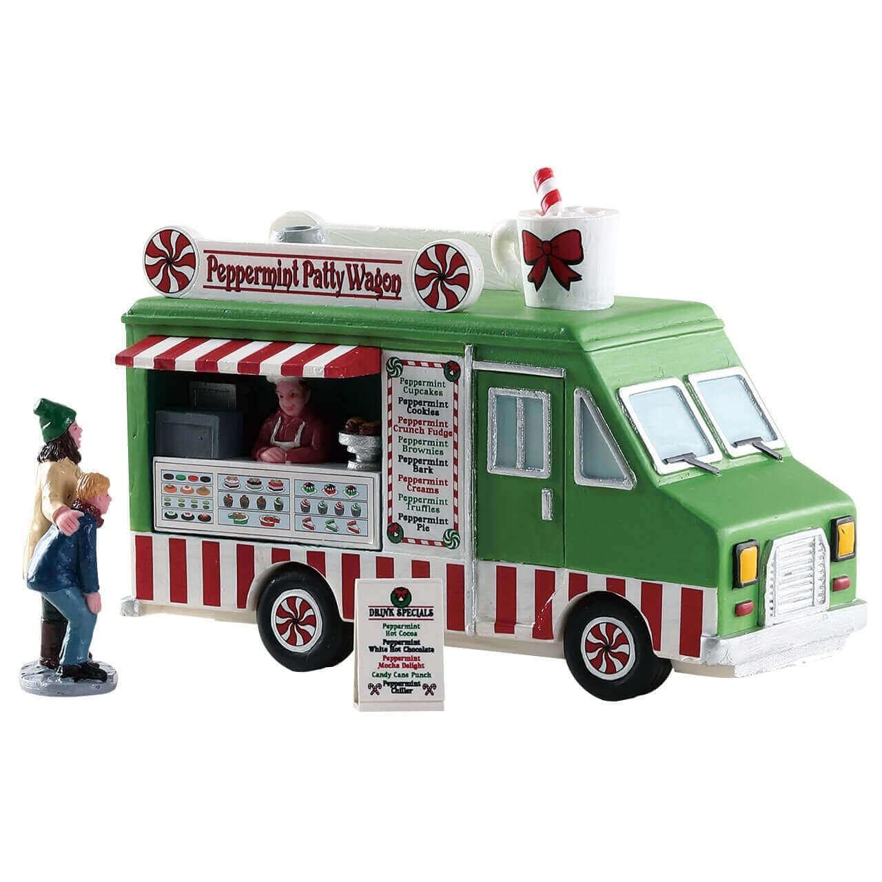 Lemax Table Accent Lemax Peppermint Food Truck, Set of 3