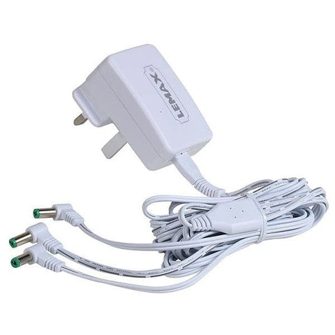 Lemax Accessory Lemax Power Adaptor, 4.5V, White, 3-Output, Changeable Plug: UK