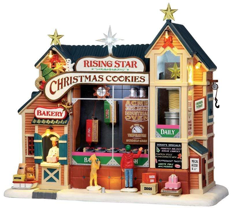 Lemax Sights and Sounds Lemax Rising Star Bakery, Christmas Village Building, With 4.5V Adaptor(UK)