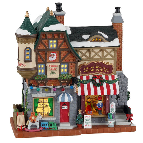 Lemax Caddington Village Lighted Buildings Lemax Santa's List Toy Shop