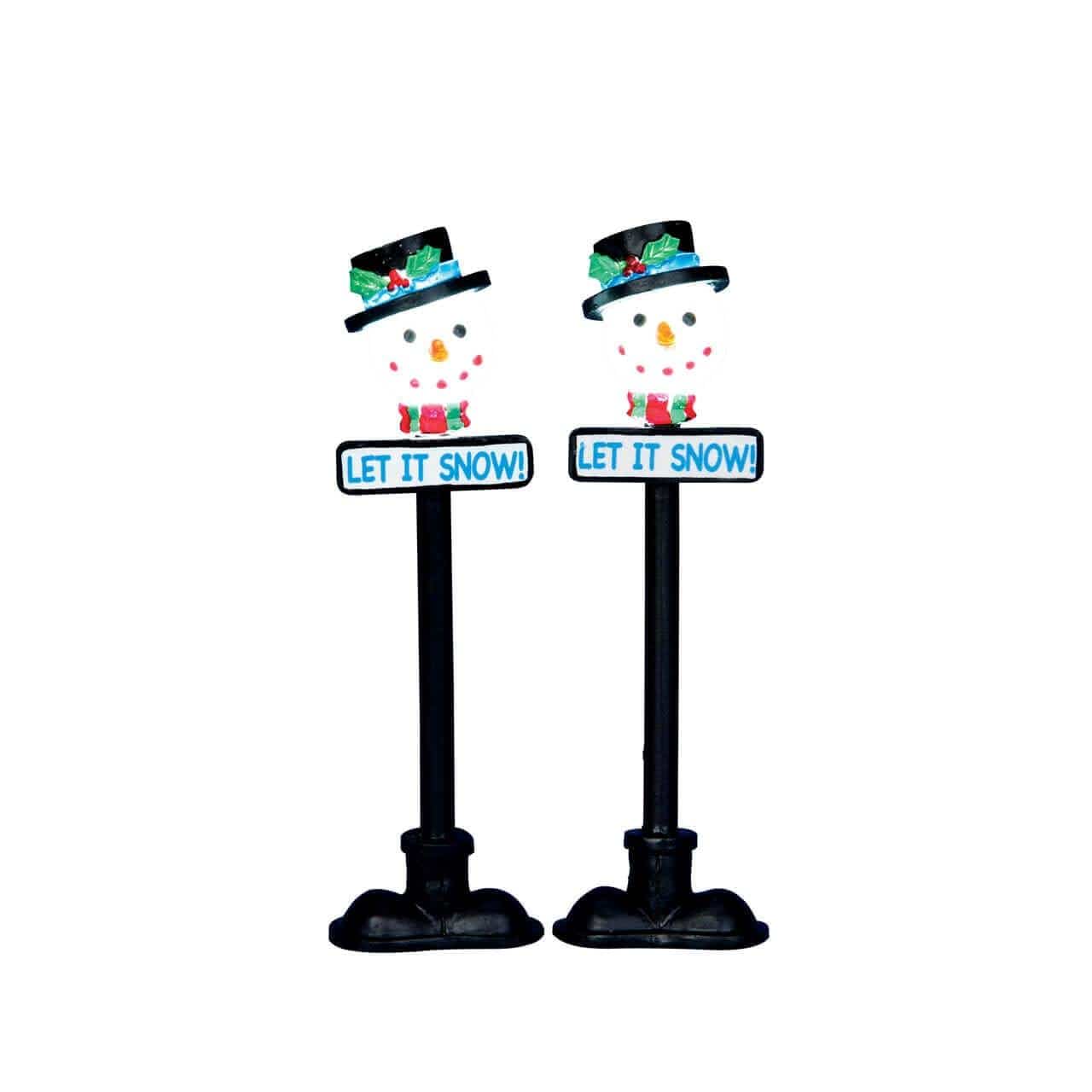 Lemax Accessory Lemax Snowman Street Lamp, Set of 2, B/O (4.5V) *Pre-Order*