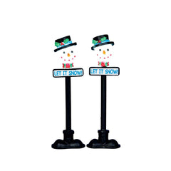 Lemax Accessory Lemax Snowman Street Lamp, Set of 2, B/O (4.5V) *Pre-Order*