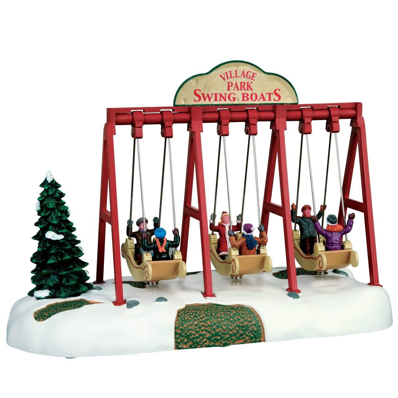 Lemax Table Pieces Lemax Swing Boats, Christmas Village Table Pieces, B/O(4.5V)