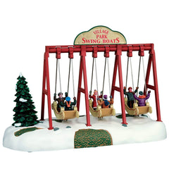 Lemax Table Pieces Lemax Swing Boats, Christmas Village Table Pieces, B/O(4.5V)