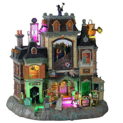 Lemax Spooky Town Sights and Sounds Lemax The Horrid Haunted Hotel