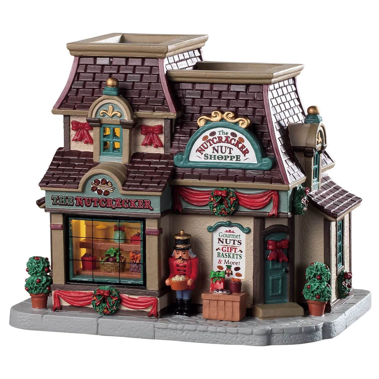 Lemax Lighted Buildings Lemax The Nutcracker Nut Shoppe, Porcelain Lighted House, B/O LED