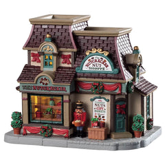 Lemax Lighted Buildings Lemax The Nutcracker Nut Shoppe, Porcelain Lighted House, B/O LED
