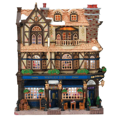 Lemax Facades Lemax The Wesley Pub, Christmas Village Facade, B/O(4.5V)