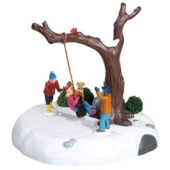 Lemax Table Pieces Lemax Tire Swing Twirl, Christmas Village Table Piece, B/O(4.5V)