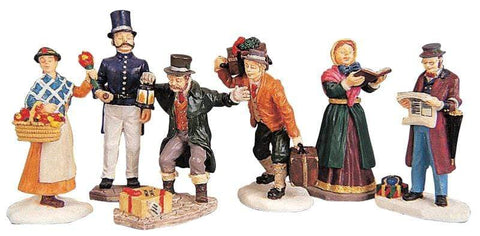 Lemax Figurine Lemax Townsfolk Figurines, Christmas Village Figurines, Set of 6