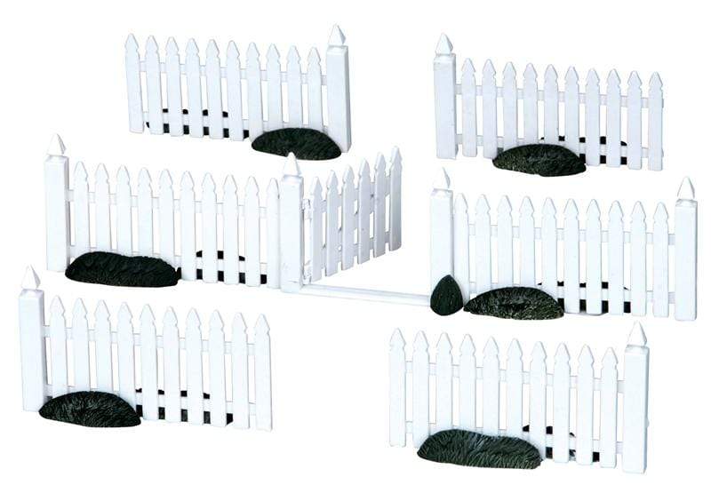 Lemax Accessory Lemax Village Accessory, Plastic Picket Fence Set of 7