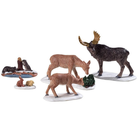 Lemax Figurine Lemax Wild Animals, Christmas Village Figurine, Set of 5