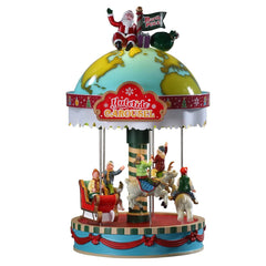 Lemax Sights and Sounds Lemax Yuletide Carousel, Christmas Village Building