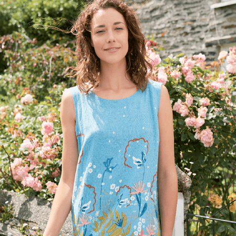 Lily and Me Top Lily and Me Border Print Vest Teal