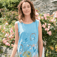 Lily and Me Top Lily and Me Border Print Vest Teal