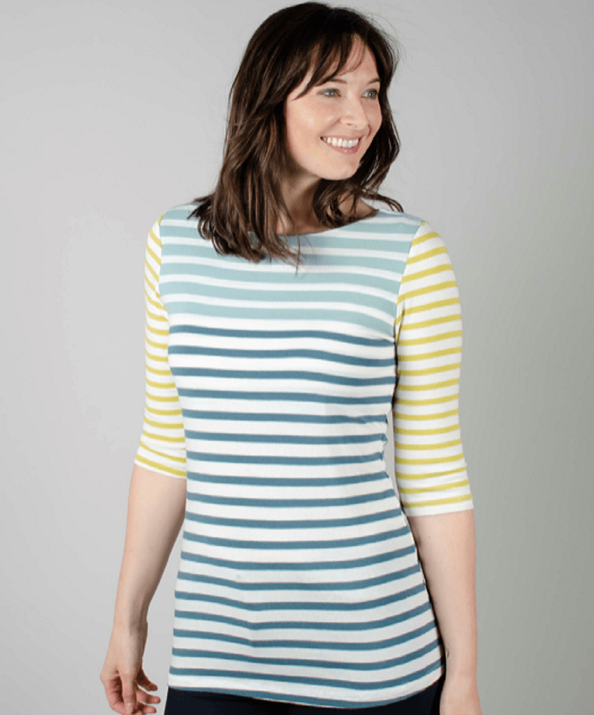 Lily and Me Top Lily and Me Monica Teal Stripe Top