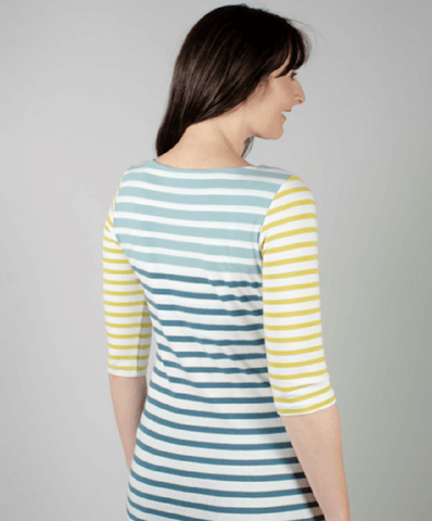 Lily and Me Top Lily and Me Monica Teal Stripe Top