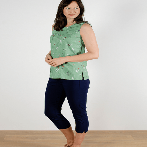 Lily and Me Trousers Lily and Me Rosie Crop Trousers Navy