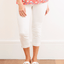 Lily and Me Trousers Lily and Me Rosie Crop Trousers White