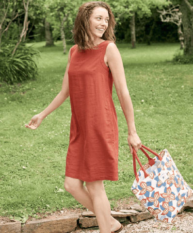 Lily and Me Dress Lily and Me Sleeveless Shift Dress Earth Red