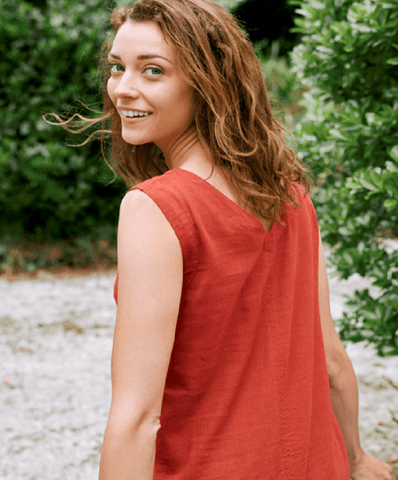 Lily and Me Dress Lily and Me Sleeveless Shift Dress Earth Red