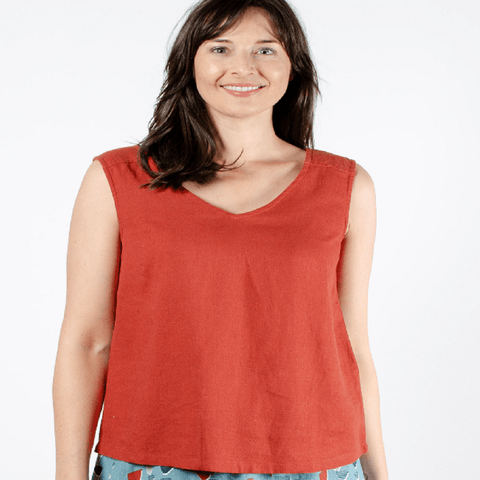 Lily and Me Top Lily and Me Wildflower Vest Earth Red