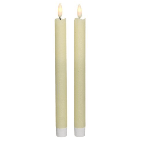 Lumineo LED Candles Lumineo LED Tapered Dinner Candles Cream Set of 2