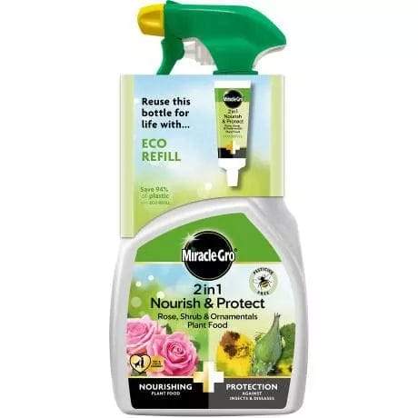 Evergreen Garden Care Plant Feed Miracle-Gro® 2 in 1 Nourish & Protect Rose, Shrubs & Ornamental RTU Plant Food