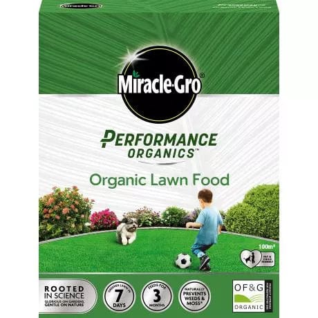 Miracle Gro Lawn Feed Miracle-Gro Performance Organics Lawn Food 100sqm