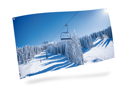 My Village Background My Village Ski Lift Background Cloth