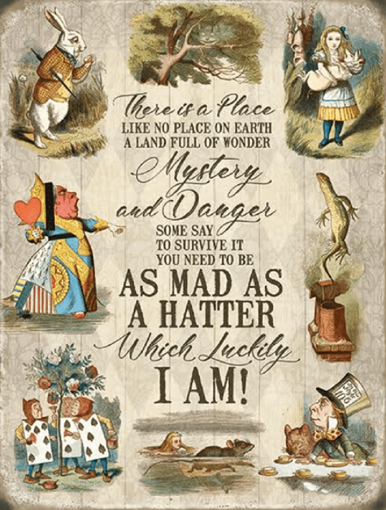 Alice Hand Sign Original Sign Company Alice In Wonderland Metal Sign – Trowell Garden ...