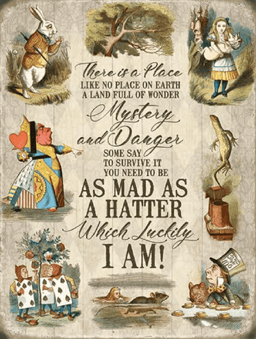 Original Sign Company Home & Garden Original Sign Company Alice In Wonderland Metal Sign