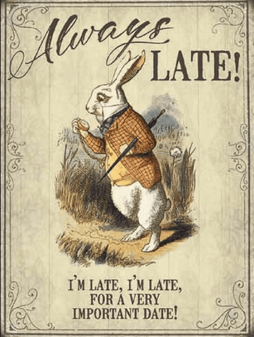 Original Sign Company Home & Garden Original Sign Company White Rabbit Metal Sign