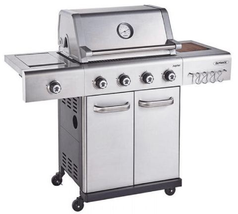 Outback BBQ Outback Jupiter 4 Burner Hybrid with Chopping Board Stainless Steel BBQ