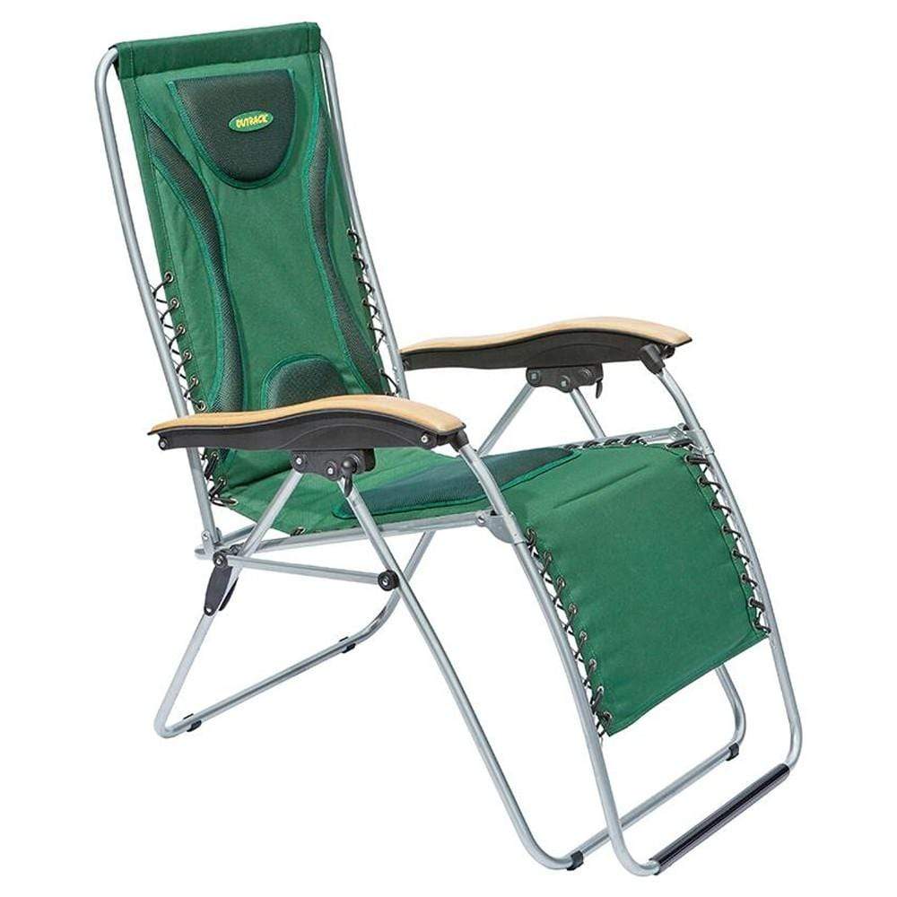 Outback Padded Relaxer Chair Dark Green Trowell Garden Centre