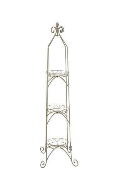 Panacea Plant Stands Panacea 3 Tier scroll top Antique Willow Plant Stand
