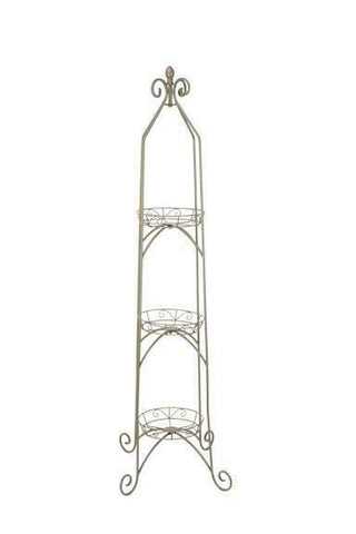 Panacea Plant Stands Panacea 3 Tier scroll top Antique Willow Plant Stand