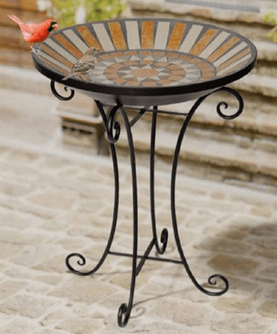 Panacea Bird Baths Panacea Rustic Mosaic Bird Bath