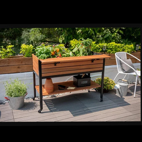 Panacea Garden Planters Panacea Sustainable Eucalyptus Raised garden planter