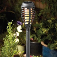 Trowell Garden Centre Party Flame Torch Stake Light in slate - Carry pack of five